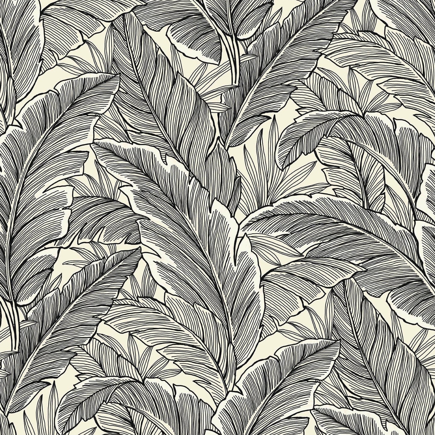 UK10005 | Tropical Leaves, Off-White - Etten Gallerie Wallpaper