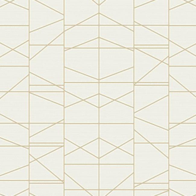 Select GM7543 Geometric Resource Library Modern Perspective Gold York Wallpaper