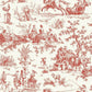 GR5925 | Grandmillennial, Seasons Toile Red York Wallpaper