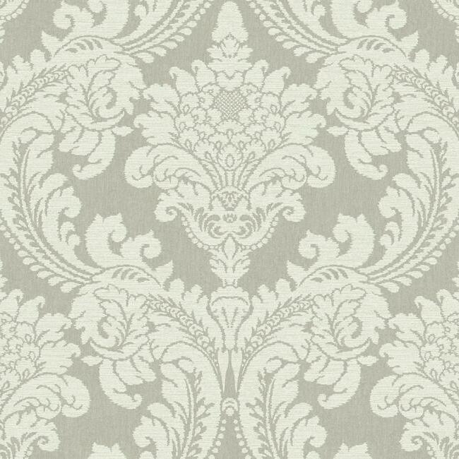 GR6021 | Grandmillennial, Tapestry Damask Gray York Wallpaper