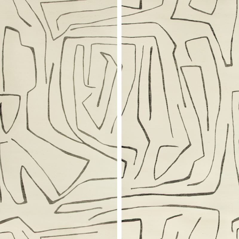 GWP-3720.18 Graffito Ii Ivory/Ebony by Groundworks