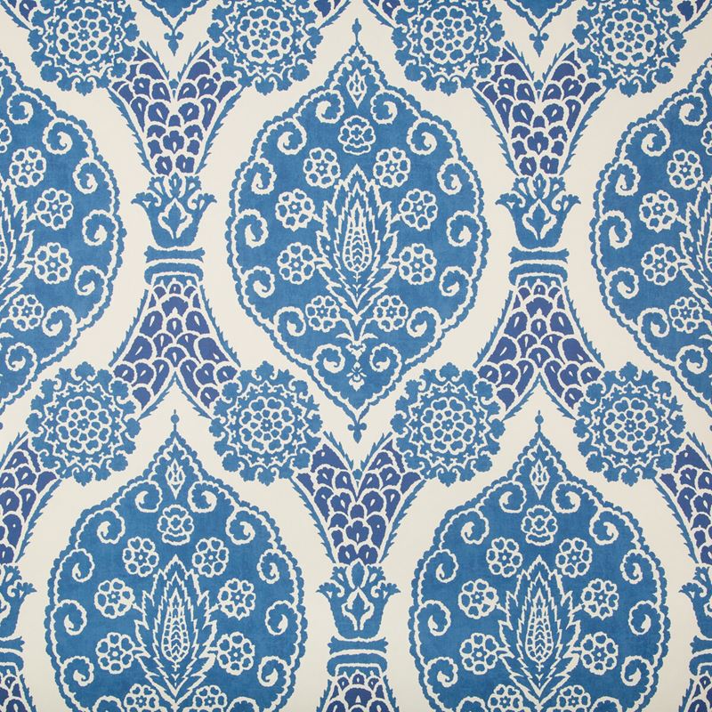 View P8020103.55.0 Sufera Blue Damask by Brunschwig & Fils Wallpaper