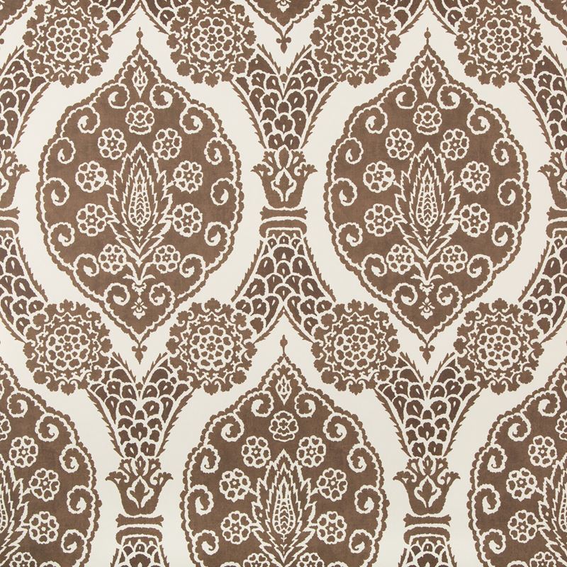 Acquire P8020103.6.0 Sufera Brown Damask by Brunschwig & Fils Wallpaper