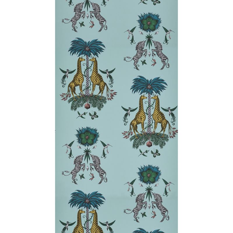 W0114/04 Creatura Blue Animal/Insect Clarke And Clarke Wallpaper