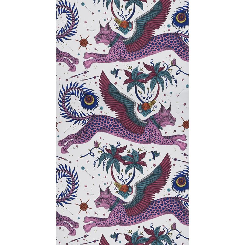 W0118/03 Lynx Red Animal/Insect Clarke And Clarke Wallpaper 2