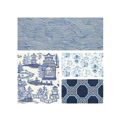 Schumacher Wallpaper by Color/Blue by Schumacher