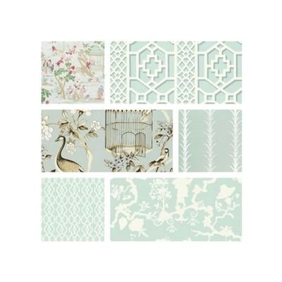 Schumacher Wallpaper by Color/Aqua by Schumacher