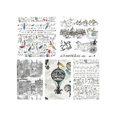Schumacher Wallpaper by Library/Whimsical Prints by Schumacher Wallpaper