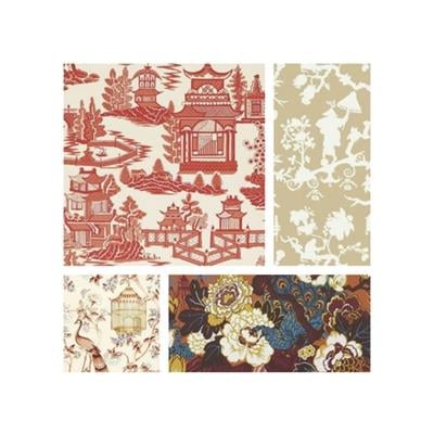 Schumacher Wallpaper by Library/Chinoiserie by Schumacher Wallpaper