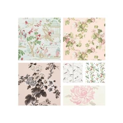 Schumacher Wallpaper by Library/Florals & Botanicals by Schumacher Wallpaper