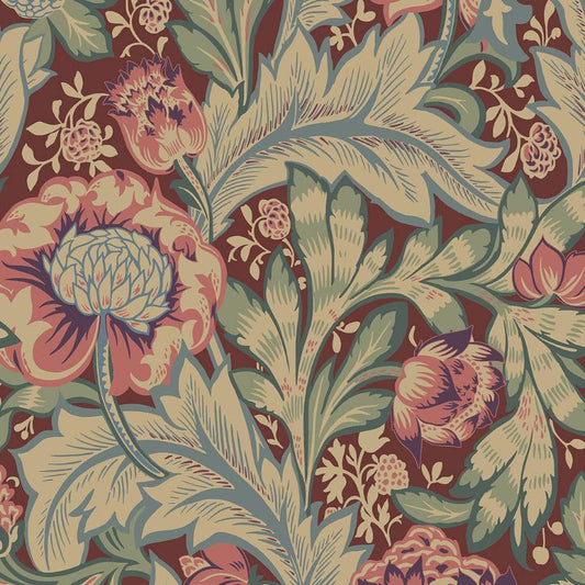 Purchase Seabrook Wallpaper Pattern number ET12301 Legacy Prints Multi Color Floral Wallpaper