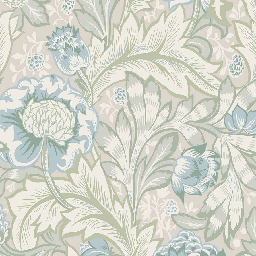 Purchase Seabrook Wallpaper Item ET12304 Legacy Prints Blue Floral Wallpaper