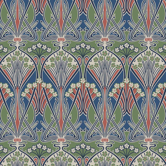 Purchase Seabrook Wallpaper SKU ET12412 Legacy Prints Multi Color Damask Wallpaper