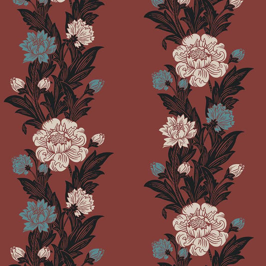 Purchase Seabrook Wallpaper Item# ET12701 Legacy Prints Red Floral Wallpaper