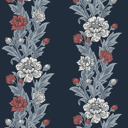 Purchase Seabrook Wallpaper SKU ET12712 Legacy Prints Blue Floral Wallpaper