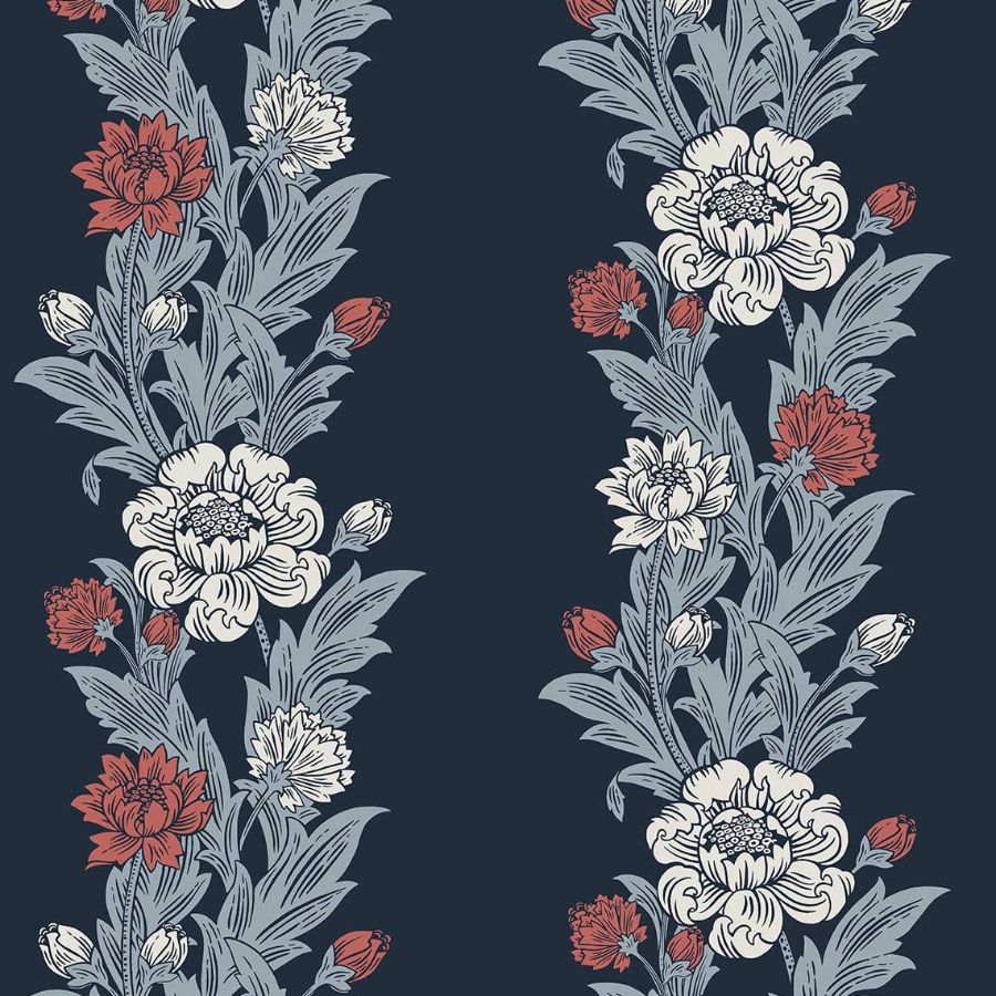 Purchase Seabrook Wallpaper SKU ET12712 Legacy Prints Blue Floral Wallpaper