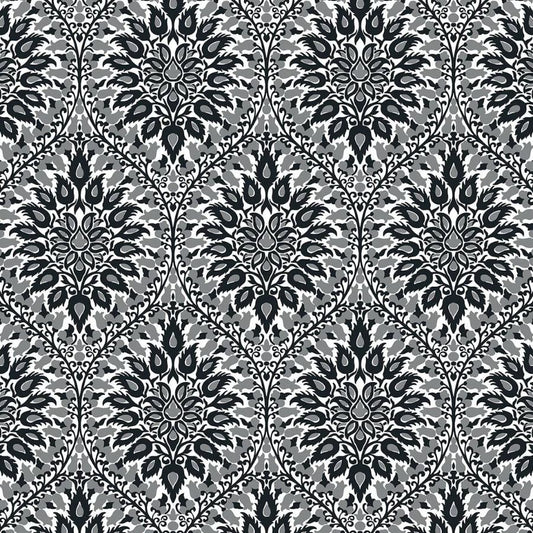 Purchase Seabrook Wallpaper Product ET12900 Legacy Prints Black Damask Wallpaper