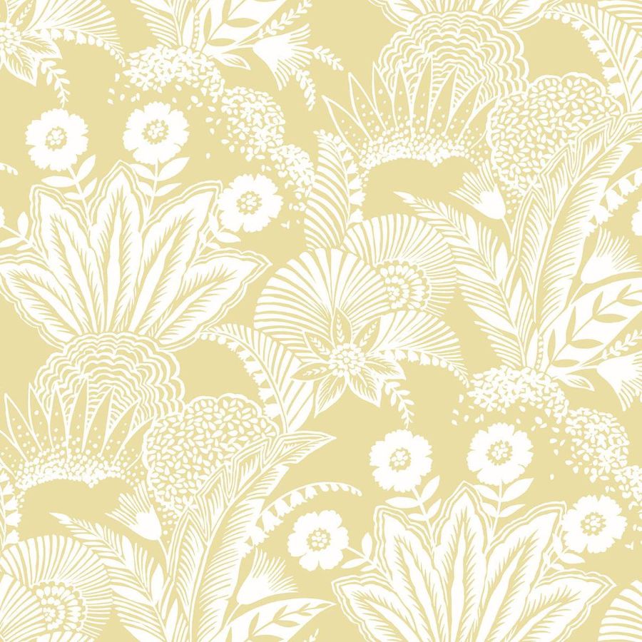 Purchase Seabrook Wallpaper Pattern SC20103 Summer House Yellow Floral Wallpaper