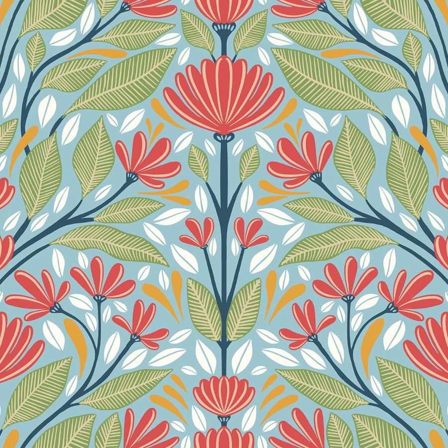 Purchase Seabrook Wallpaper SKU# SC20604 Summer House Multi Color Floral Wallpaper