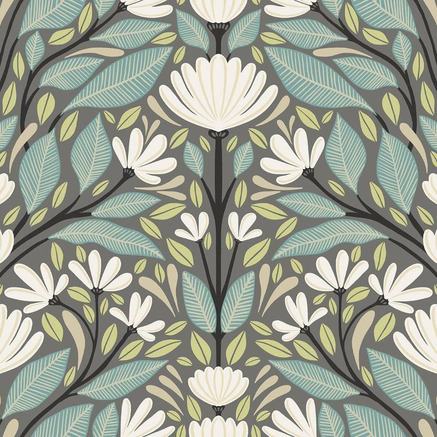 Purchase Seabrook Wallpaper Pattern number SC20608 Summer House Multi Color Floral Wallpaper