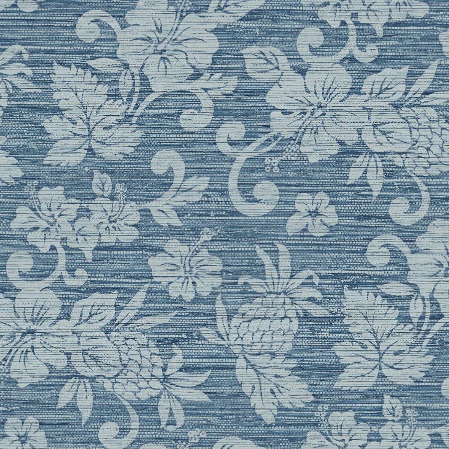 Purchase Seabrook Wallpaper Product# SC20802 Summer House Blue Floral Wallpaper