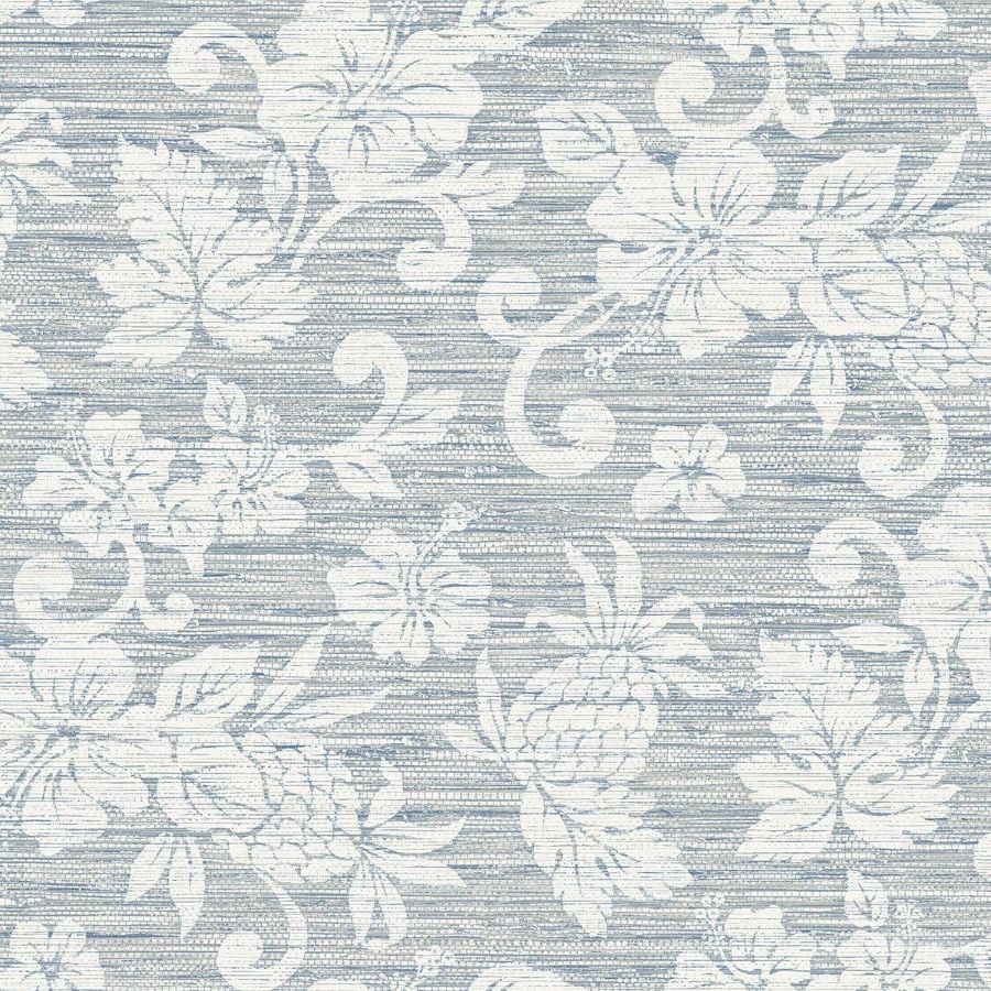 Purchase Seabrook Wallpaper Product# SC20812 Summer House Blue Floral Wallpaper