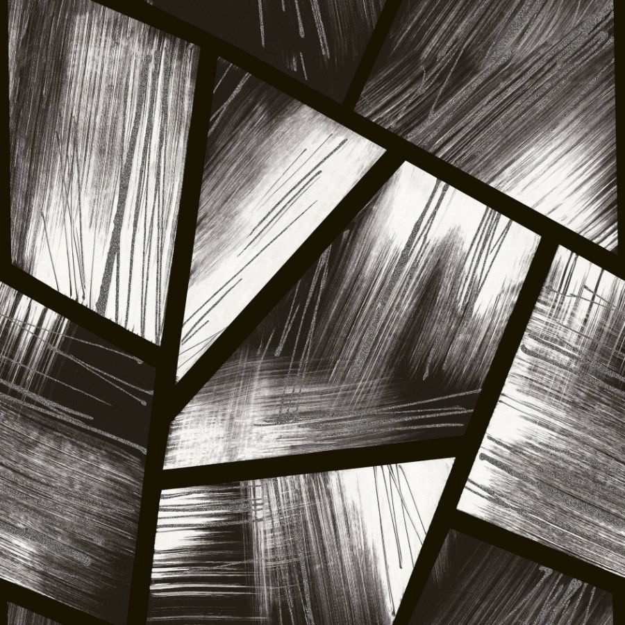 Purchase Carl Robinson Wallpaper Item# CR41600 collection Edition 12 - Art Black Geometric Wallpaper