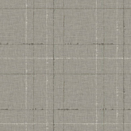 Purchase Seabrook Wallpaper Pattern# TH90100 Fibers and Threads Grey Plaid Wallpaper