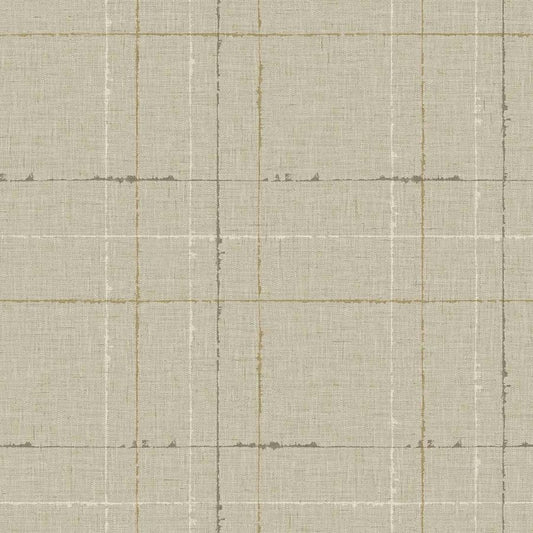 Purchase Seabrook Wallpaper Product TH90103 Fibers and Threads Beige Plaid Wallpaper