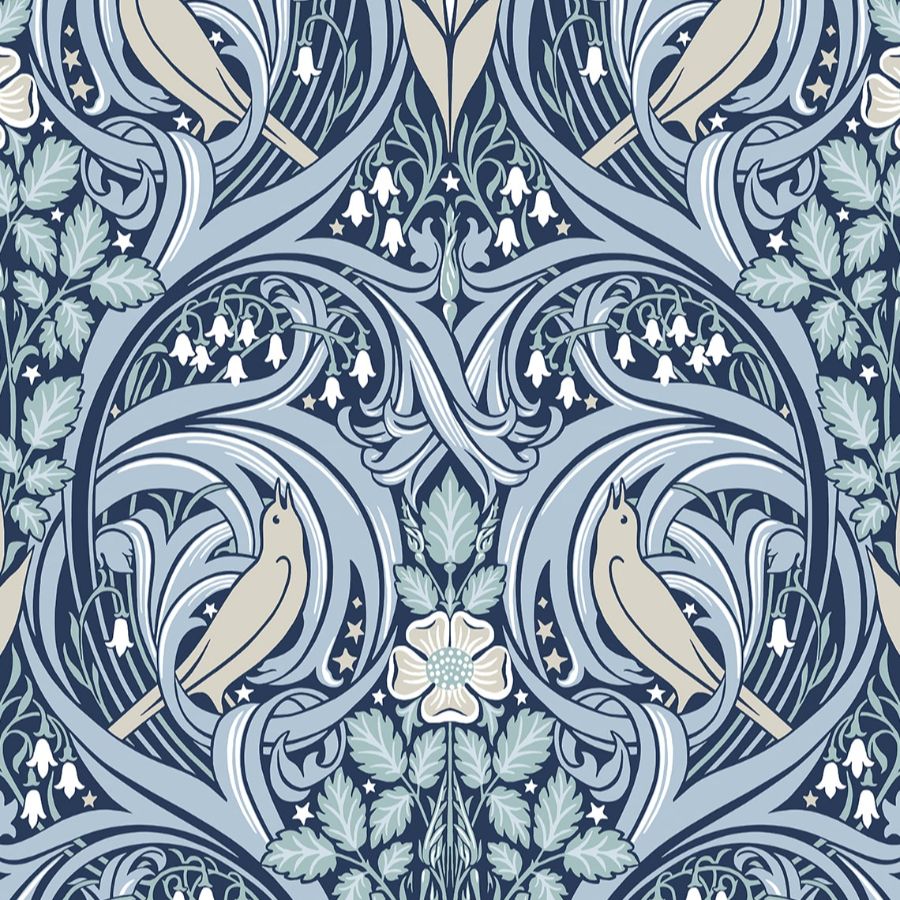 Purchase Seabrook Wallpaper Wallpaper - Et12202, Bird Scroll
