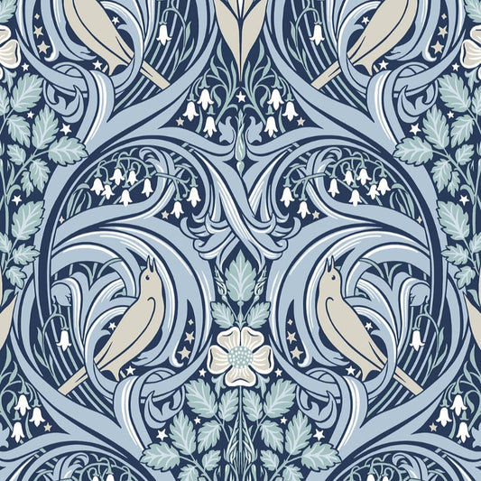 Purchase Seabrook Wallpaper Wallpaper - Et12202, Bird Scroll