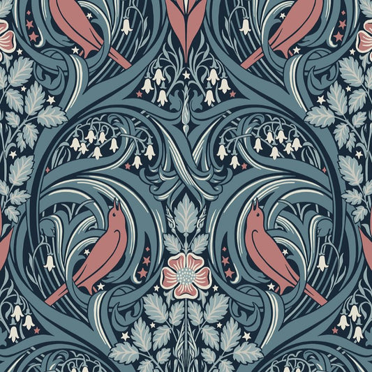 Purchase Seabrook Wallpaper Wallpaper - Et12222, Bird Scroll