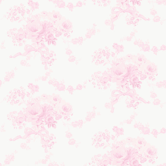 LFS6433 | LoveShackFancy NuWallpaper, Champagne Harbor Pink Dream Peel & Stick - NuWallpaper Wallpaper