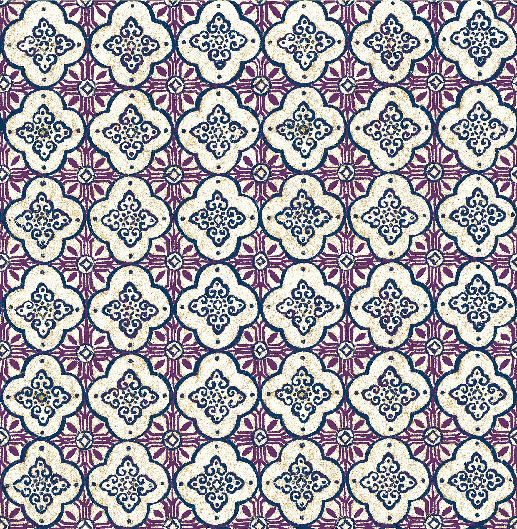 Purchase 1014-001852 Geo Violet Quatrefoil Kismet