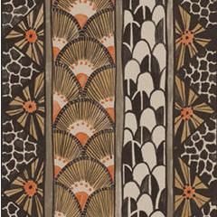 Sample 109/5026 Ardmore Border Black Burnt Orange by Cole and Son