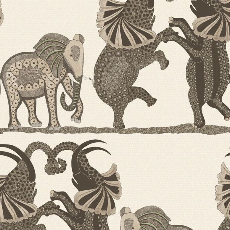 Sample 109/8036 Safari Dance Neutral Charcoal by Cole and Son