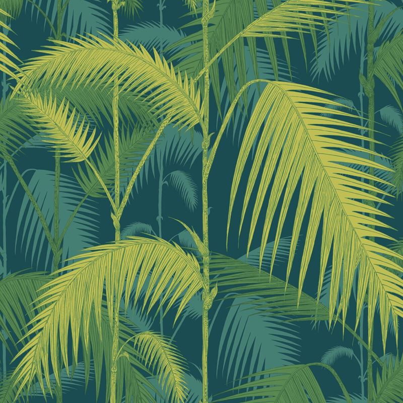 Sample 112/1002 Palm Jungle Petrol/Lime by Cole and Son
