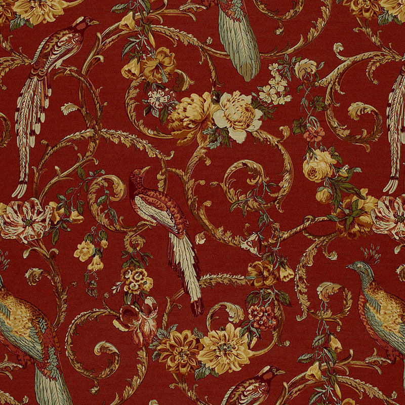 Purchase 1124001 Madrigal Brick Red by Schumacher Fabric