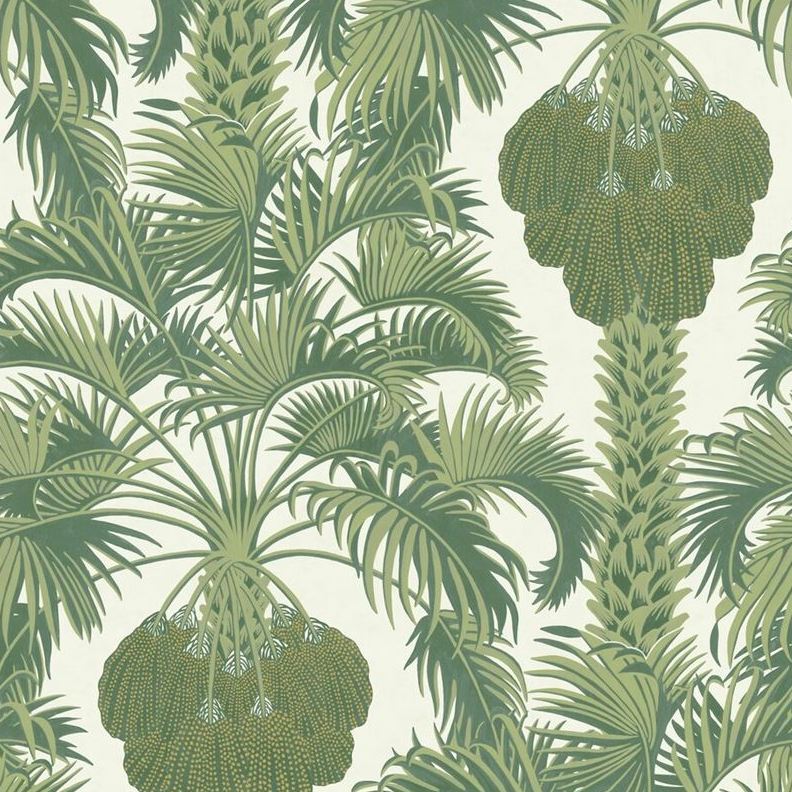 Sample 113-1004 Hollywood Palm Leaf Green by Cole and Son
