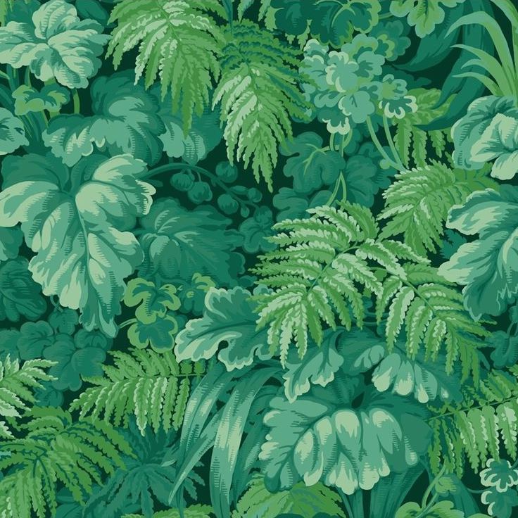 Sample 113-3009 Royal Fernery Forest Green by Cole and Son