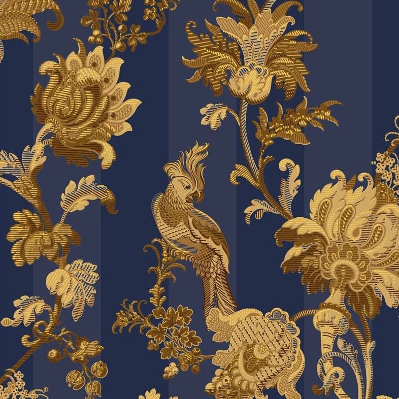 Sample 113-8024 Zerzura Royal Blue and Gold by Cole and Son