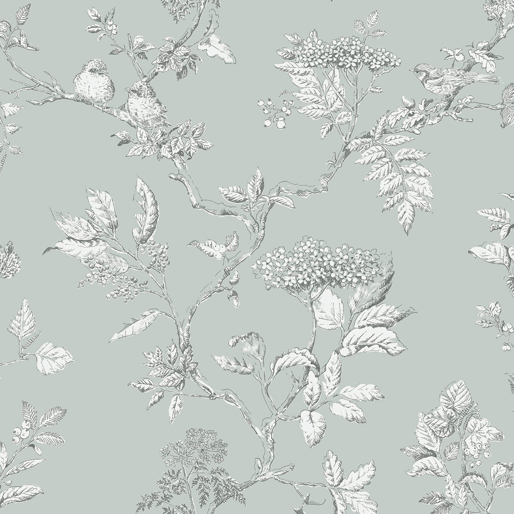 Purchase Laura Ashley Wallpaper SKU# 113345 Elderwood Duck Egg