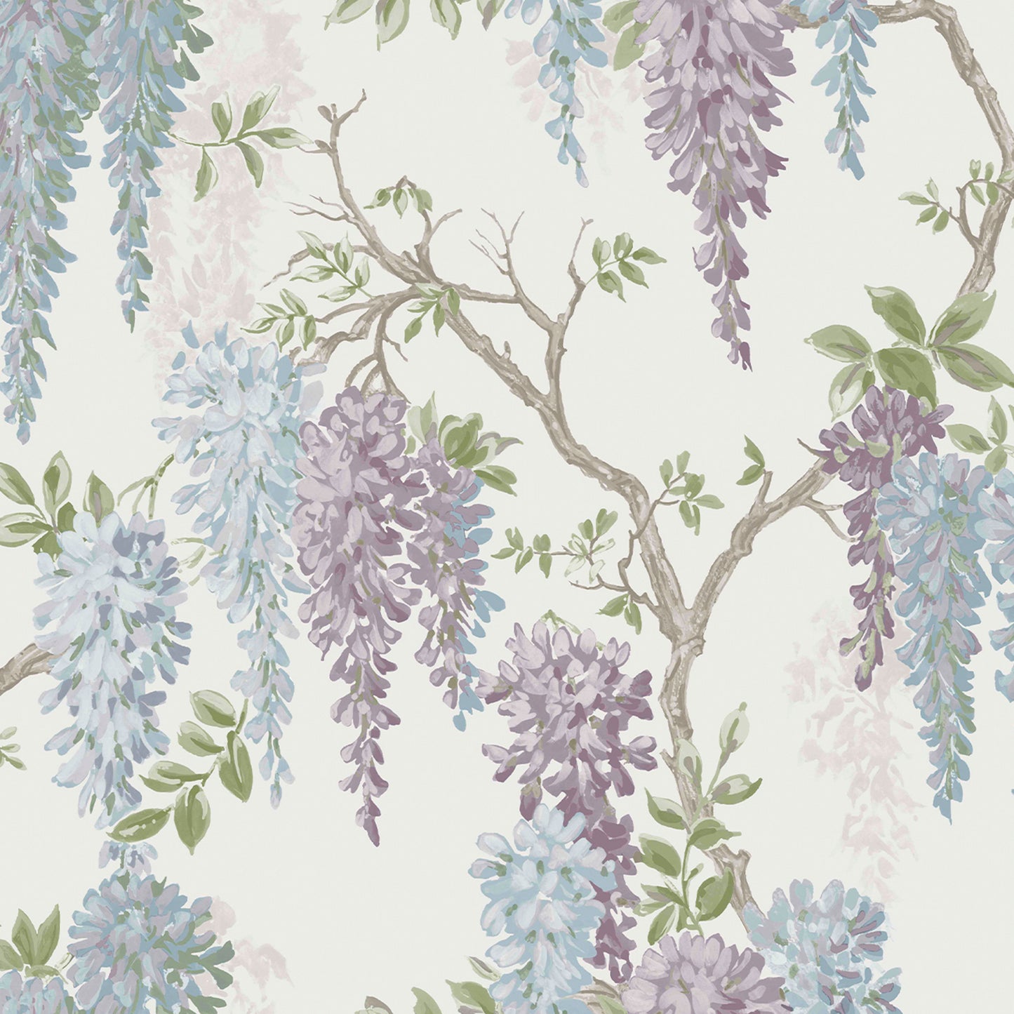 Purchase Laura Ashley Wallpaper SKU# 113356 Wisteria Garden Pale Iris