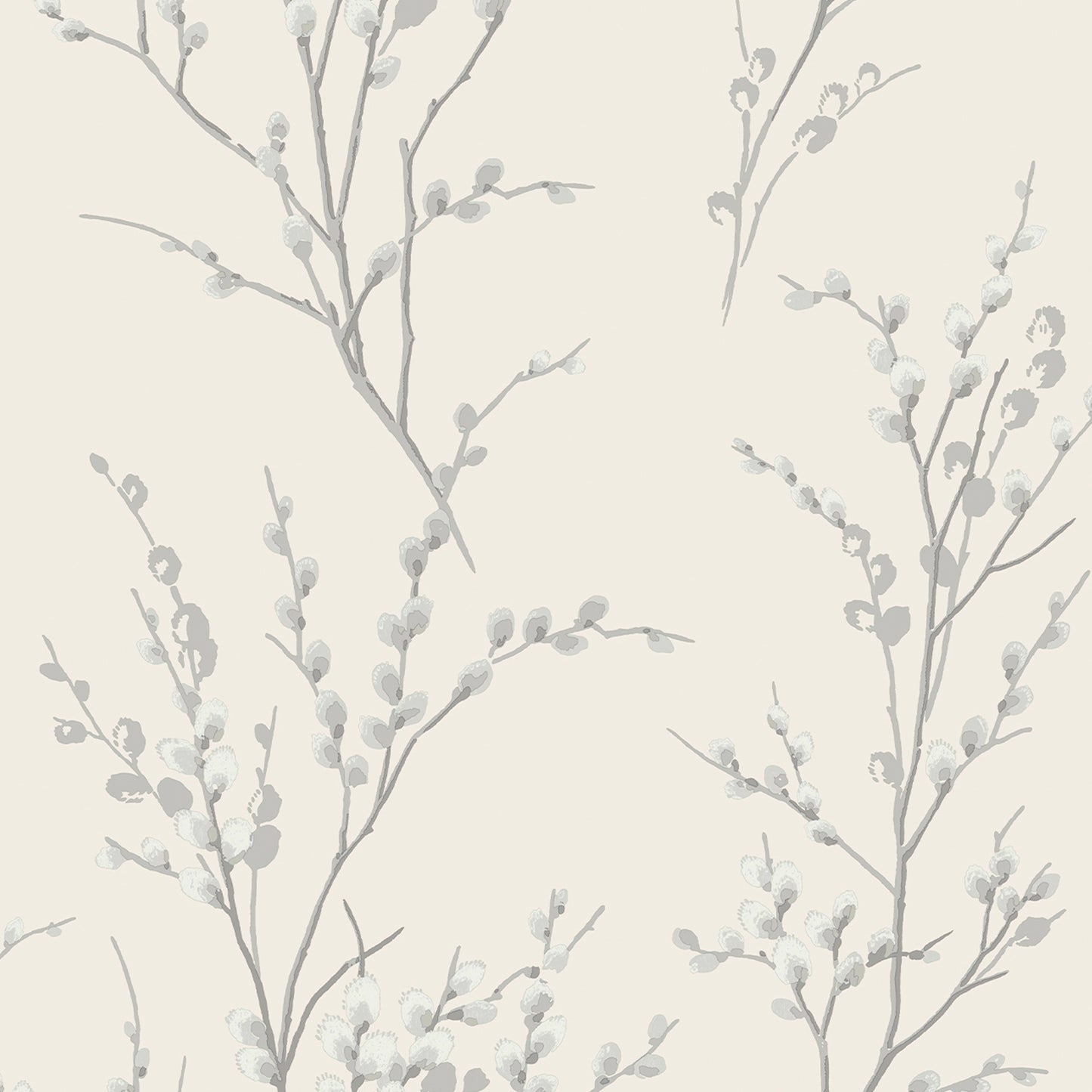 Purchase Laura Ashley Wallpaper Pattern number 113359 Pussy Willow Off White and Steel