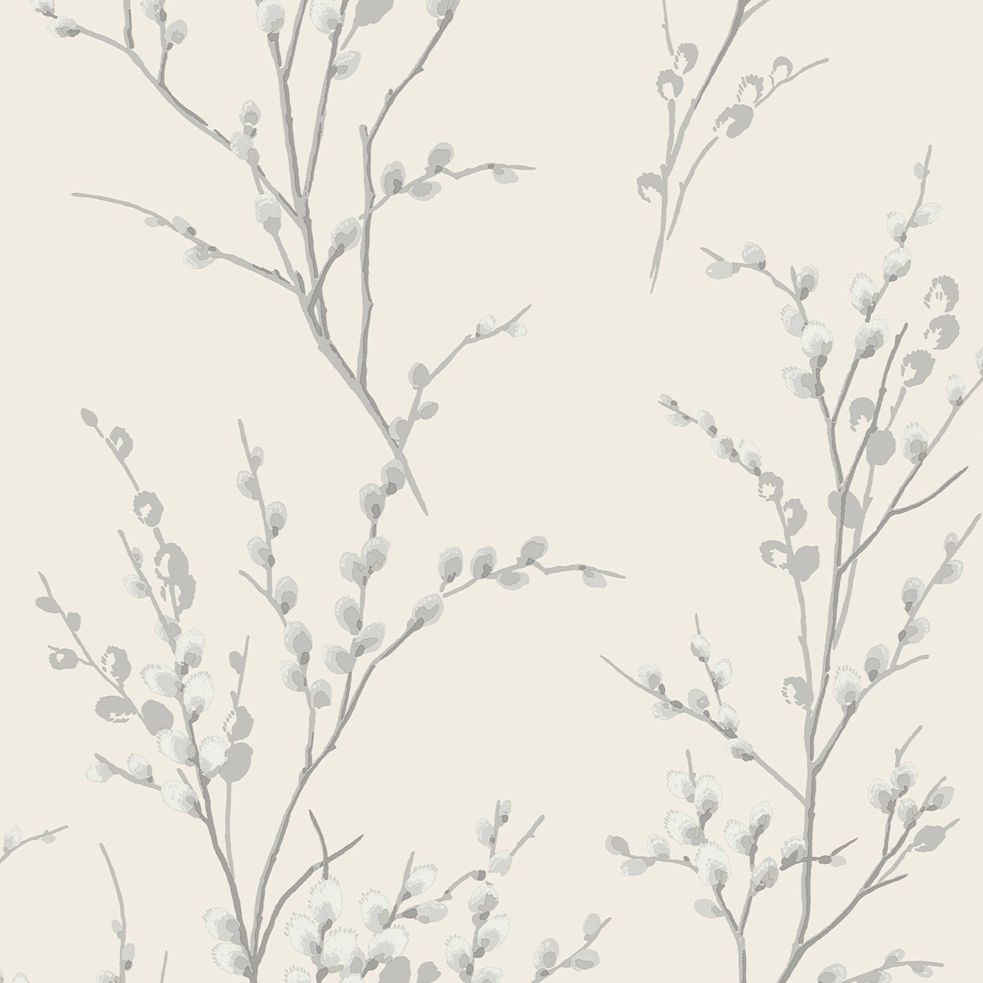 Purchase Laura Ashley Wallpaper Pattern number 113359 Pussy Willow Off White and Steel