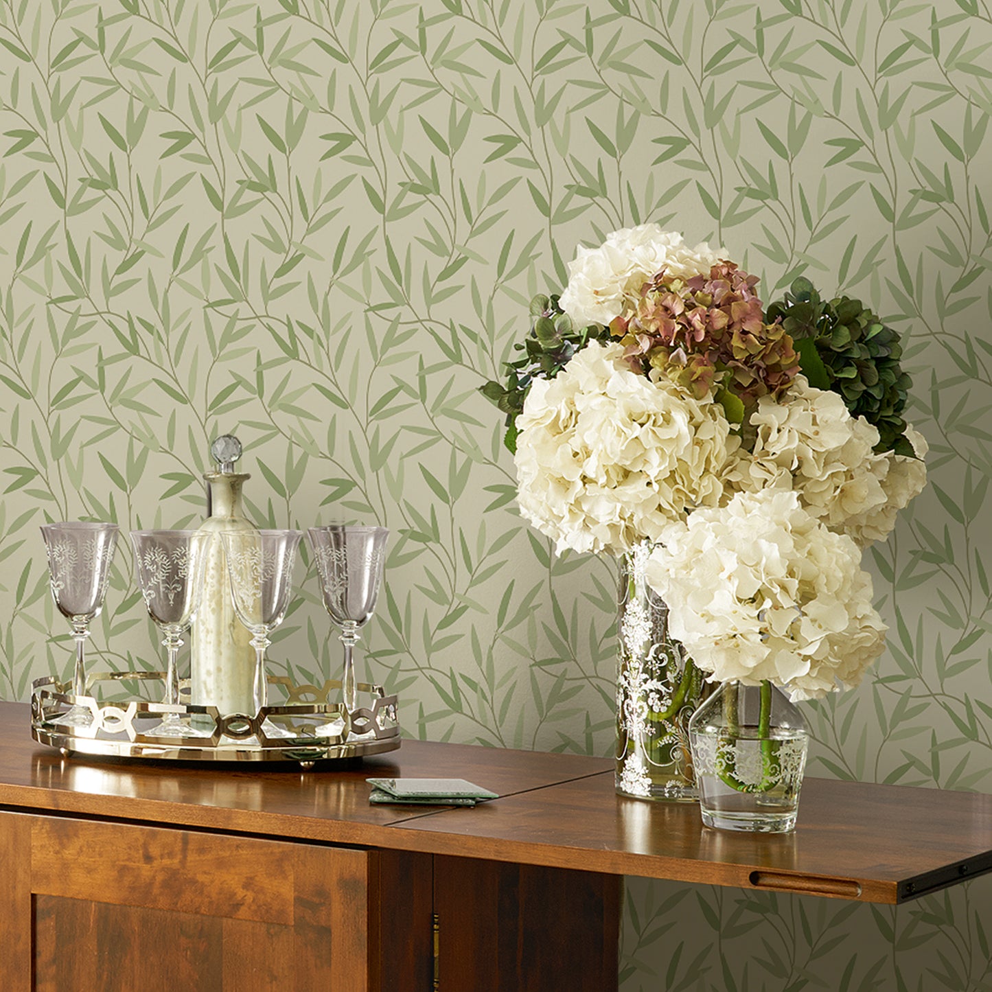 Purchase Laura Ashley Wallpaper Item# 113364 Willow Leaf Hedgerow