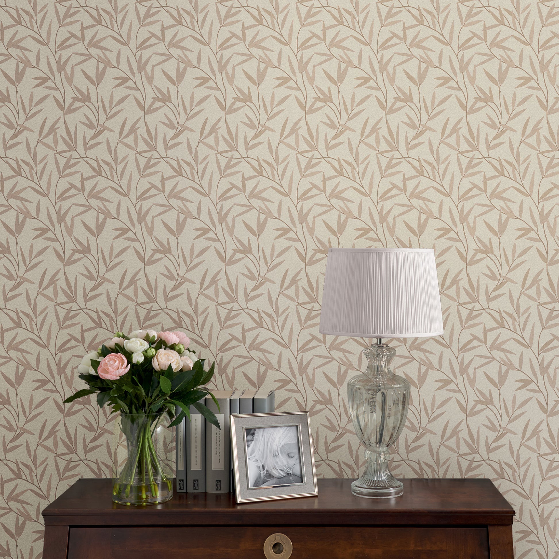 Purchase Laura Ashley Wallpaper Pattern 113365 Willow Leaf Natural