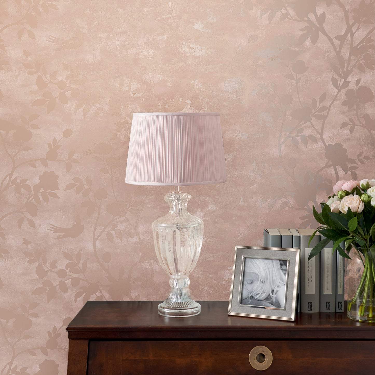 Purchase Laura Ashley Wallpaper SKU 113374 Eglantine Silhouette Blush