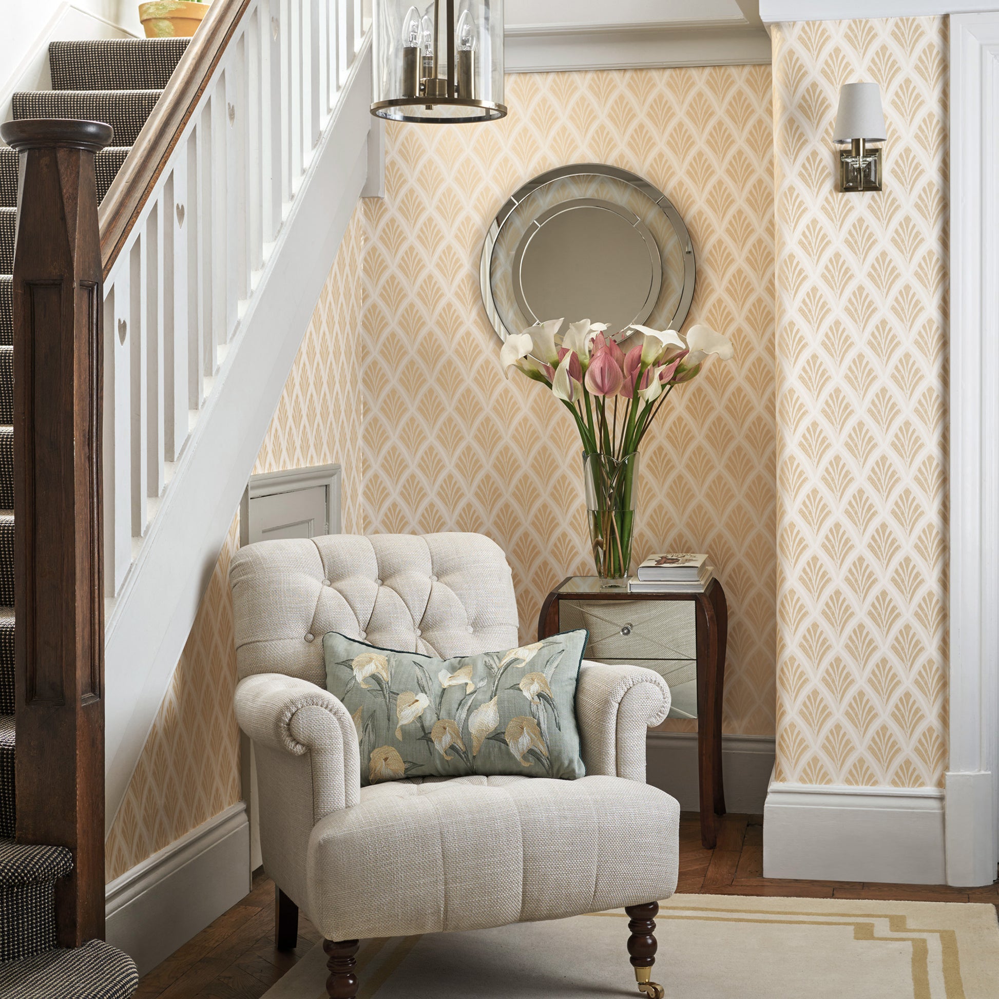 Purchase Laura Ashley Wallpaper SKU# 113375 Florin Gold