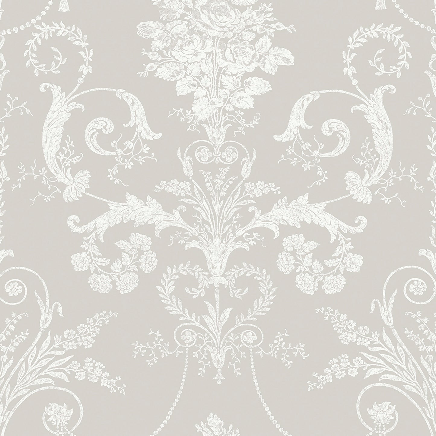 Purchase Laura Ashley Wallpaper Product 113378 Josette White and Dove Grey